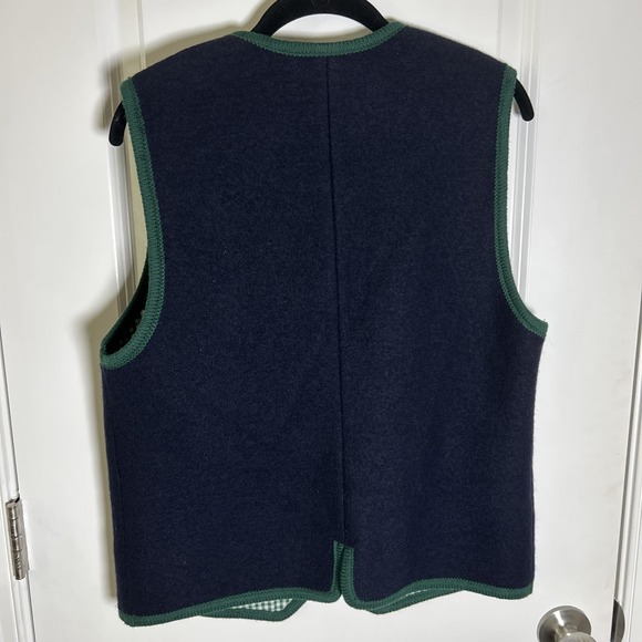 Sigi Scheiber Navy Blue Wool Snowflake Sweats Vest Women's Sz 38/10 Austria‎ - Picture 2 of 15